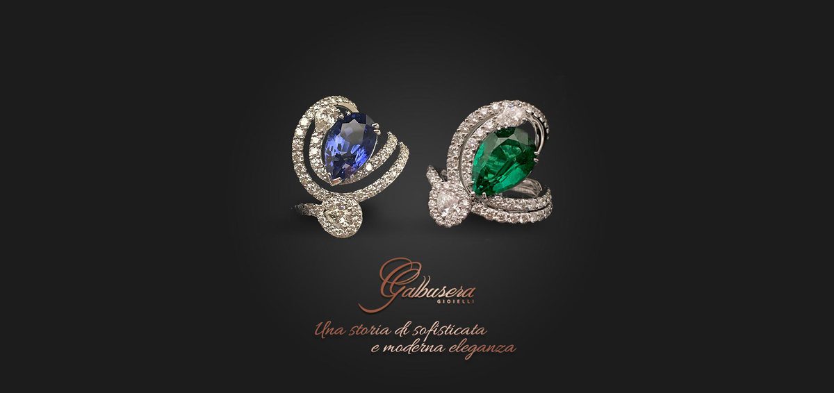 Galbusera Gioielli Anelli Unique Zaffiro Smeraldo